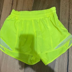 lululemon highlight yellow shorts